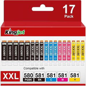 PGI-580 CLI-581 XXL Compatible avec Cartouches Canon 581 580 XXL Multipack pour Pixma ts6350 TR7550 TR8550 TS6150 TS6151 TS8150 TS8151 TS8152 TS9150 TS9155 TS6250 TS6251 TS9550 TS9551C TS8250 - Neuf