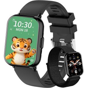 Ulteronixshop-Montre Connect&eacute;e Enfant Gar&ccedil;ons Filles - 1,83"" Fitness Podometre Fr&eacute;quence Cardiaque Sommeil 100+ Sports Calories Reveil Jeux &Eacute;tanche - Montre Connect&eacute;e Ado Cadeau - Neuf