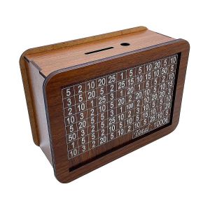 Tirelire bois - tirelire - tirelire avec compteur - tirelire ne pas ouvrir - tirelire enfant - Neuf