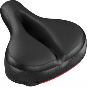 Selle De Vélo Large-Selle De Vélo De Ville-Siège Ergonomique-25 X 20 X 12 Cm (L X L X H)-Rembourré-Mousse À Mémoire De Forme-Couleur Au Choix - Neuf