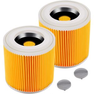 Lot de 2 filtre à aspirateur pour karcher WD series WD2 WD3 WD3P A2004 MV2 MV3 filtres à cartouche, Filtre de rechange pour Kärcher aspirateurs humides et secs 6.414-552.0/64145520 - Neuf