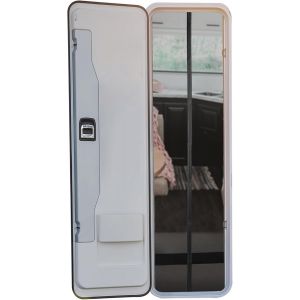 Chenquansarl-Rideau Moustiquaire Pour Caravane - 60 X 180 Cm - Avec Bandes Magnétiques Xxl - Moustiquaire Pour Caravane - Fermeture Automatique, Noir - Neuf