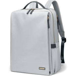 Sac &Agrave; Dos &Eacute;l&eacute;gant Pour Ordinateur Portable Pour Femme, Approuv&eacute; Par Les Compagnies A&eacute;riennes, Voyage, Travail, &Eacute;cole, Sac &Agrave; Dos D&eacute;contract&eacute; Pour Ordinateur Portable De 15,6 Pouces (Gris P&acirc;le) - Neuf