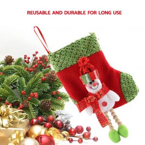 Hjlian Chaussette En Tissu Non Tisse Avec Poupee De Noel Suspendue Au Sapin De Noel (Bonhomme De Neige) - Neuf