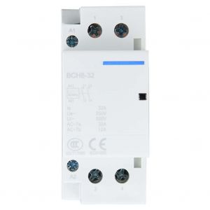 Contacteur CA domestique a rail DIN 2P 32A a faible consommation 1NO1NC 50/60HZ 24V - Neuf