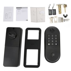 Serrure de porte intelligente a ecran tactile, entree sans cle, pene dormant, biometrique, empreinte digitale, Bluetooth pour la securite - Neuf