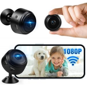 Mini caméra Espion sans Fil,1080P Camera Surveillance WiFi exterieure/Interieur sans Fil Micro Caméra Espio,avec Détection de Mouvement et Vision Nocturne,Enregistrement vidéo à Distance.[V10] - Neuf