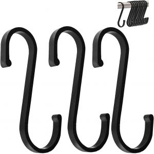Heavy Duty S Crochets, S en Forme de Crochets Crochets de suspension Noir Mat S Crochets pour accrocher des Pots et des Casseroles, des Plantes, des Tasses à Café, des Vêtements, etc. - Neuf