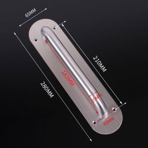 Poignée de porte de grange robuste en acier inoxydable pour porte coupe-feu commerciale avec vis de montage (grande ronde) - Neuf