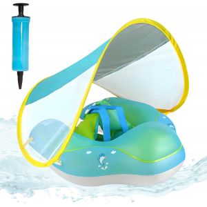 Bouee Bebe, Baby Float Bouée Pour Bébé, Bouee Enfant, Bouee Pisicne Bebe, Bouee Bebe Avec Pare Soleil, Bouée Pour Enfant, Bouée De Natation Gonflable - Neuf
