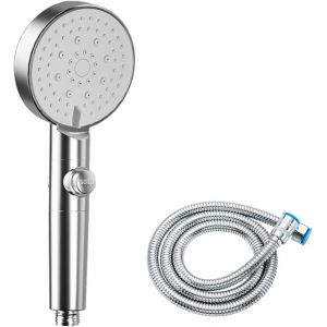 Kalanka-Pommeau De Douche &Agrave; &Eacute;conomie D'eau &Agrave; 5 Modes,Pommeau De Douche R&eacute;glable,Arr&ecirc;t &Agrave; Un Bouton,Haute Pression Salle De Bain Universel (Argent) - Neuf