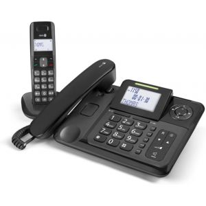 Comfort 4005 T&eacute;l&eacute;phone Filaire + T&eacute;l&eacute;phone Dect Sans Fil Avec R&eacute;pondeur (Noir) [Version Fran&ccedil;aise] - Neuf