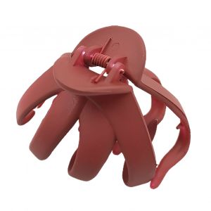 Pince À Cheveux En Forme De Poulpe, Grande Pince À Cheveux Antidérapante En Abs Givré, Accessoires De Coiffure-Vin Rouge - Neuf