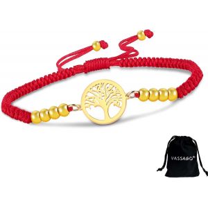 Eryi-Bracelet Arbre De Vie Pour Homme Et Femme - Bracelet Tressé Réglable Fait À La Main - Corde Colorée Avec Perles - Bijoux Arbre De Vie - Amulette - Cadeau - Neuf