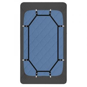 Sangles de maintien de draps - Pinces de serrage robustes - Cordon de parachute renforcé - Tendeur de draps à 360 degrés - Rallonge la plus solide et la plus efficace - Convient à tous - Neuf