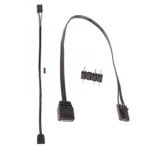 2Pcs pour 4PIN RGB vers Standard ARGB 3-Pin 5V Adaptateur Connecteur RGB C&acirc;ble 25cm - Neuf