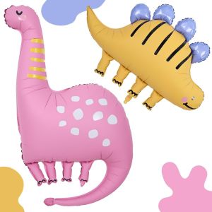 SJZG-Grand Ballon Gonflable En Mylar &Agrave; L'H&eacute;lium Pour Filles Et Gar&ccedil;ons - 96,5 &Agrave; 109 Cm - Motif Dinosaure - Pour F&ecirc;te Pr&eacute;natale, Anniversaire, Jardin D'Enfants - Accessoires Photo De La Jungle - Neuf