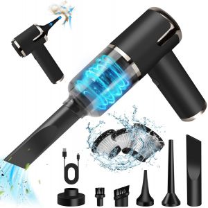 Aspirateur sans fil 7000PA Aspirateur portable rechargeable pour voiture, 3 en 1 aspirateur et souffleur d'air et pompe &agrave; main, aspirateur portable humide et sec pour voiture, bureau, maison - Neuf