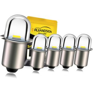 Upgrade Ampoules De Lampe De Poche Led P13.5S Prise De Base Ampoules Led Blanches Remplacement 3V Pour Lampes De Torche De Lampe De Poche De Phare, Sans Polarit&eacute; (Lot De 5) - Neuf
