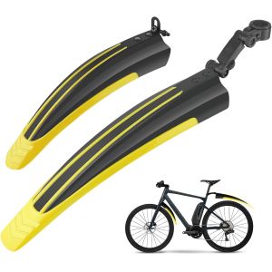 Kal-Garde-Boue De V&eacute;lo, Montagne Cyclisme Vtt Route R&eacute;glable Universelle Epaissir Elargir Les Ailes Avant Garde-Boue Arri&egrave;re Pour Selle De Single Speed V&eacute;lo Fixie Urbain Gravel Bike - Neuf