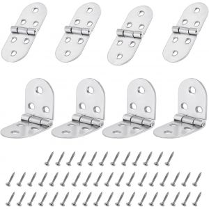 8 Pi&egrave;ces, Flip Plateau Charni&egrave;re, Charni&egrave;re Flip Alliage, Flip Charni&egrave;re, Charni&egrave;re Flip Pliable, Round Edge Charni&egrave;res, pour Tiroir, Table, Bureau, Machine &agrave; Coudre, Meubles Armoire - Neuf