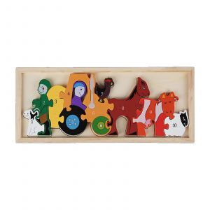 Jouet de table empilable, jeu de soci&eacute;t&eacute; en bois, jeu d'&eacute;quilibre, jeu d'apprentissage pr&eacute;coce, jouet &eacute;ducatif pour enfants d'&acirc;ge pr&eacute;scolaire-animaux de la ferme 2 - Neuf