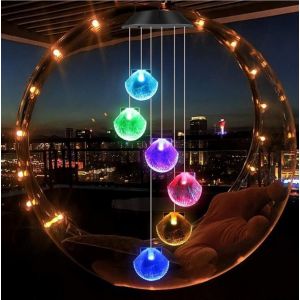 Cadeau Maman, Cadeau Pour Femme, Cadeau D'anniversaire Pour La Fête Des Mères, Carillon Éolien Solaire D'extérieur, Cadeau De Noël, Cadeau Couple Pour Jardin, Terrasse, Pergola - Neuf