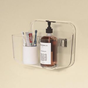 &Eacute;tag&egrave;re Salle De Bain, Rangement Salle De Bain, &Eacute;tag&egrave;re Douche Sans Per&ccedil;age En Plastique, Organisateur De Douche &Eacute;tag&egrave;re De Salle De Bain, Organisateur De Salle De Bain Pour Shampooing - Neuf