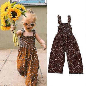 B&eacute;b&eacute; Enfants Filles Polka Dot Jarrette Combishort D'&eacute;t&eacute; Sans Manches Combishort Combinaison - Neuf