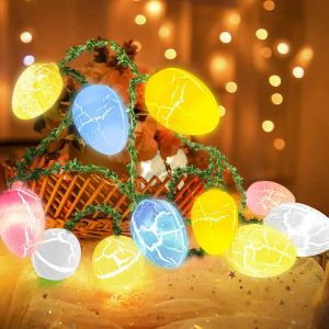 Cheng-Guirlandes De P&acirc;ques, 1.5m Easter Egg Guirlandes, Oeuf De P&acirc;ques Led Lumi&egrave;re, Lumi&egrave;res &Agrave; Oeufs, Lumi&egrave;res D&eacute;coratives De P&acirc;ques, Guirlande Lumineuse Pour La D&eacute;coration De P&acirc;ques - Neuf