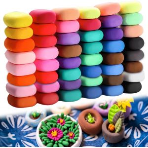 Kalanka-Pâte À Modeler 48 Couleurs À Séchage À L'air Libre Ultra Légère Pour Enfants, Pâte À Modeler Sèche À L'air Libre, Argile Magique Avec Outils Pour Enfants, École, Maternelle - Neuf