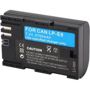Batterie LP-E6 pour Appareil Photo R5 R6 6D 7D 7D Mark II 60D 70D 80D 90D 5D Mark II Mark III Mark IV 5DS 5DS R, Batterie de Remplacement pour Appareil Photo Reflex Numérique - Neuf
