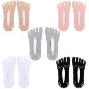 5 Paires De Chaussettes Compressives Orthopédiques Pour Femmes Chaussettes D'orteil Respirantes À Cinq Doigts Chaussettes De Bateau Invisibles - Neuf