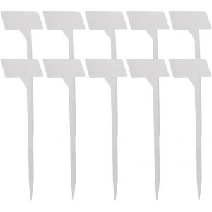 Letnerny-Lot De 20 Marqueurs D'&eacute;tiquettes Pour Plantes - Grand Pot De Fleurs - Pour Int&eacute;rieur Et Int&eacute;rieur - Bande De Notes En Plastique - Blanc - Neuf