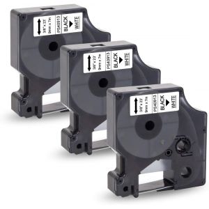 Compatible pour Dynmo D1 40913 S0720680 Ruban d'&eacute;tiquettes 9mm x 7m Noir sur Blanc Bande d'&eacute;tiquettes avec Dynmo LabelManager 160 PNP 210D 360D 280 420P 500TS 640CB Labelpoint 250 150 100 200 - Neuf
