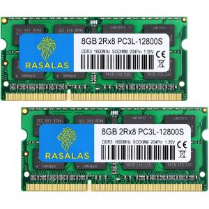 16GB 2x8GB 12800S RAM for Sodimm: PC3L DDR3 1600MHz 12800 1600 Non ECC Unbuffered 1.35V CL11 2Rx8 Dual Rank SODIMM Laptop Memory Ram - Neuf