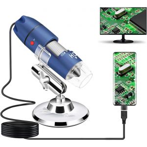 YEMAESRE-2K Hd 2560X1440P Microscope Numérique Usb Pour Téléphone Portable Et Tablette Android Windows Mac Linux, Mini-Appareil Photo Endoscope À Grossissement 40X À 1000X Pour Pièces Peau Cuir Cheve - Neuf