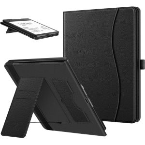 &Eacute;tui pour Kindle Scribe 2024/2022 10.2 Pouces - Housse avec Double B&eacute;quilles et Fente pour Carte, Etui avec Dragonne et Poche Frontale, Noir - Neuf