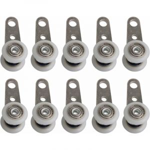 Ensemble De 10 Roulettes Pour Baies Vitrées Ou Portes Coulissantes, Métal Et Plastique, 4,5 X 1,9 - Neuf