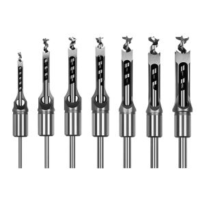 lbgwp60-Lot De 7 Forets À Trous Carrés En Acier Rapide Pour Menu rie - 6,4 Mm, 8 Mm, 9,5 Mm, 10 Mm, 11 Mm, 12,7 Mm, 14 Mm, 16 Mm - Neuf