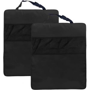 Subzonal-2 Pièces Protege Siege Voiture, Protege Siege Voiture Enfant, Pour Les Sièges Arrière Et Les Sièges D'auto, Organisateur De Voiture Étanche Organisateur De Siège Arrière (Avec Poches En File - Neuf