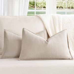 Cauc-Housse De Coussin Beige 30x50, Lot De 2 Housse Coussin En Chenille Coussin Canape Pour Canap&eacute; Au Design &Eacute;l&eacute;gant, Coussins D&eacute;coratifs Doux Et Luxueux Pour Canap&eacute;, Lit Et D&eacute;coration De La Maison - Neuf