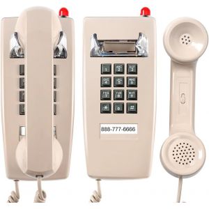 T&eacute;l&eacute;phones Muraux Classiques Pour Ligne Fixe Avec Sonnerie M&eacute;canique, T&eacute;l&eacute;phone Mural &Agrave; Ligne Unique 2554 Avec Indicateur De Messagerie Vocale, T&eacute;l&eacute;phone Mural R&eacute;tro &Eacute;tanche, Vieux T&eacute;l&eacute;phone Mural - Neuf