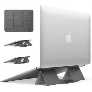 Folding Stand 2 Support Ordinateur Portable Pliable Plat Mince L&eacute;ger Maniable Portable Porte Ventil&eacute; Laptop Stand Magn&eacute;tique Tapis De Souris Disponible Pour Tablette Pc Portable Macbook Ipad - Neuf