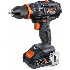 jum-Titance X6 Perceuse-Visseuse Sans Fil,20V Brushless 1/2'' Perceuse À Percussion,65 Nm,36000 Bpm,Mode 3 En 1,2 Vitesses,Mandrin Métal,Batterie 2.0Ah,Kit Pour Projets Diy Et Usage Domestique - Neuf
