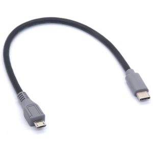 TYE-Openii Câble court USB C vers micro USB C, Type mâle C vers micro USB mâle B, Cordon d'extension pour MacBook, Dell XPS 13 15, Chromebook Pixel, appareils Lenovo avec port USB-C - Neuf