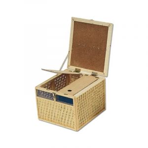 Panier Osier 2 Loges En Osier De Haute Qualit&eacute; 30 X 27,5cm - Neuf