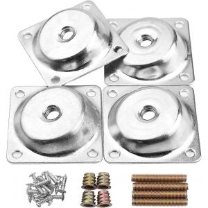 Plaques de fixation pour pieds de meubles inclin&eacute;es &agrave; 14 degr&eacute;s avec boulons de suspension - Neuf