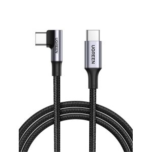 wwp-Câble USB C vers USB C Coudé 100W Charge Rapide Câble USB Type C 5A en Nylon Tressé Compatible avec iPhone 16 Plus Pro Max 15 MacBook Pro iPad Galaxy S24 Plus Ultra S23 A54 Steam Deck (3M) - Neuf