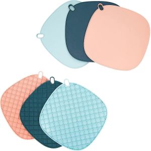 6pcs Sets De Table De Table,Coussins D'isolation Thermique &Eacute;pais,Ensemble De Dessous De Plat,Tapis Pour Coussinets De Dessous De Plat De Comptoir - Neuf